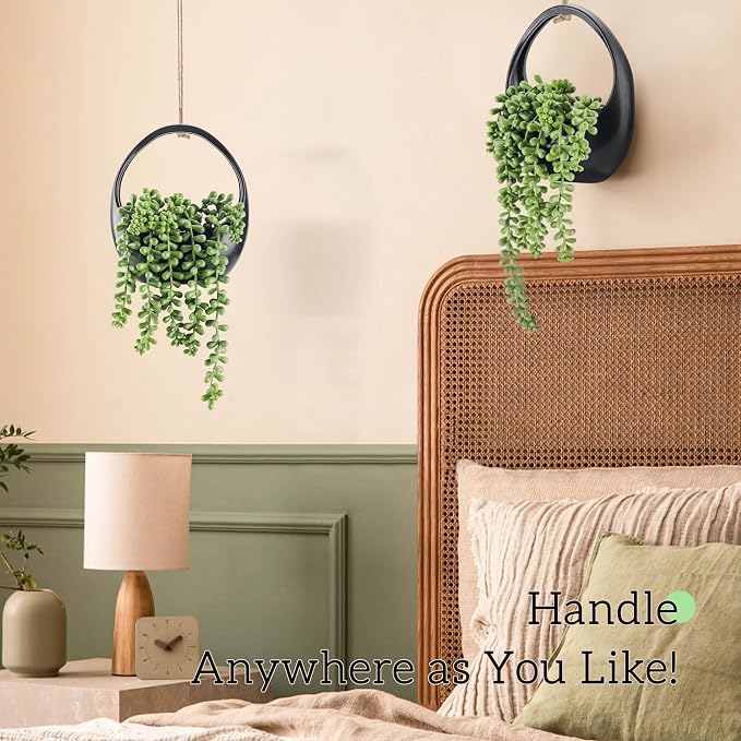 Der Rose 2 Pack Small Fake Hanging Plants - Image 6