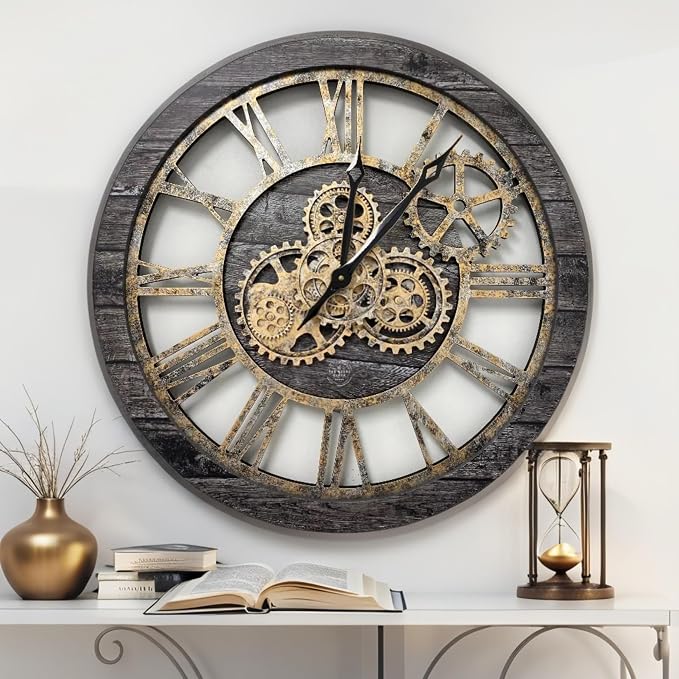ImprovingLife The Gears Clock The Original Real Moving Gear Wall Clock Vintage - Image 4