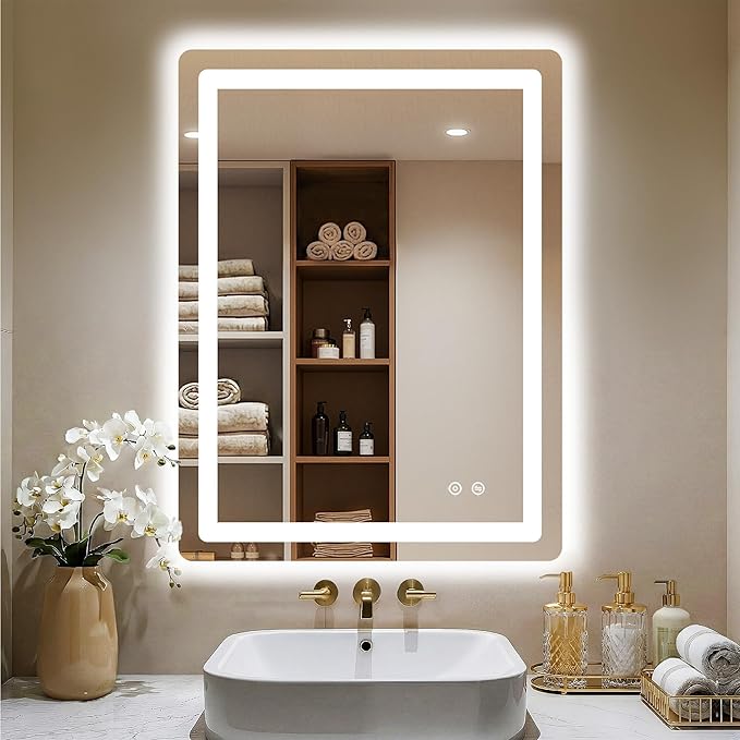 LED Bathroom Mirror, Smart Anti-Fog, Stepless Dimmable by LawadaMirror