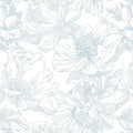 Ismoon Large Floral Peel and Stick Wallpaper Boho White and Blue Contact Paper by Ismoon