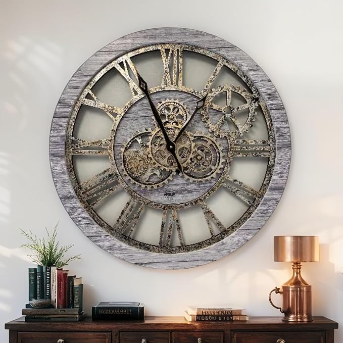 ImprovingLife The Gears Clock The Original Real Moving Gear Wall Clock Vintage - Image 3