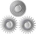 BONNYCO Wall Mirrors Pack of 3 Round Silver Mirrors by BONNYCO