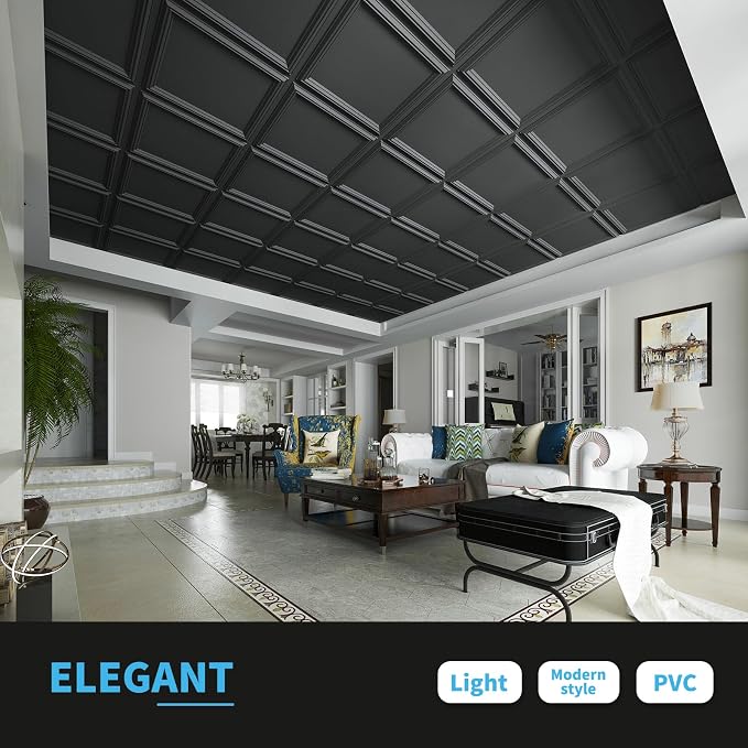 Art3d 24-Pack Drop Relief Ceiling Tiles - Image 5