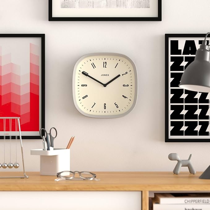 JONES CLOCKS® Marvel wall Clock | Modern Retro Rounded Square Clock | 10 inch | - Image 3