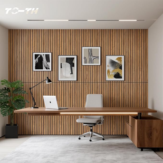 TO-TH Wood-Look Acoustic Wall Panels, 10 Pack 47.2” x 23.6” Acoustic Panels - Image 6