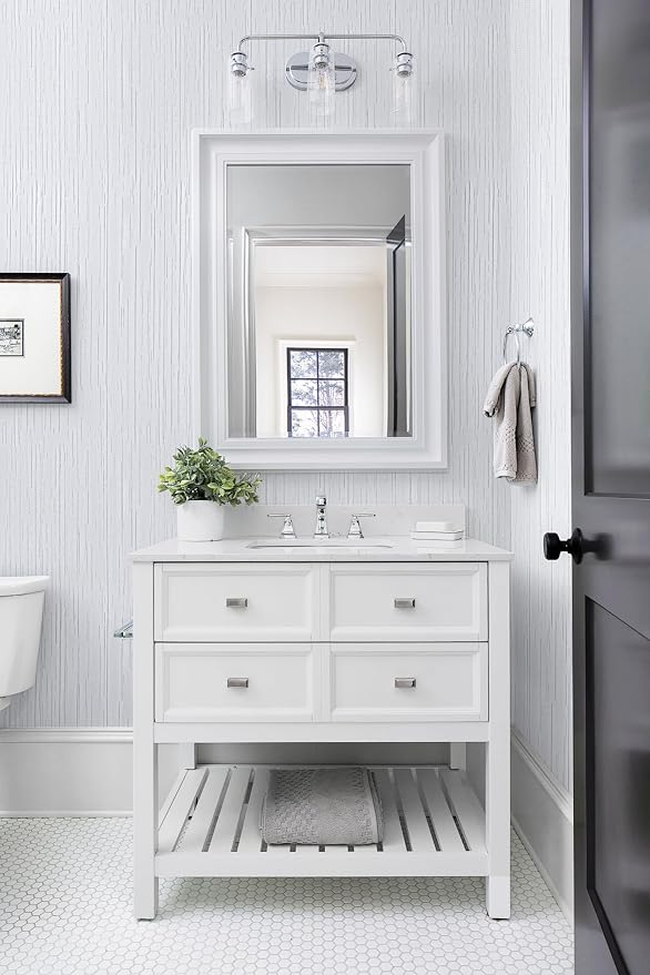 White Grasscloth Wallpaper Peel and Stick Textured Wallpaper - Image 8