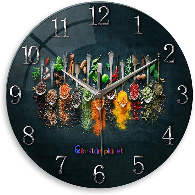 Kitchen Wall Clock Battery Operated 12 Inches Round Decorative Clocks by Constantplanet%E6%97%97%E8%88%B0%E5%BA%97