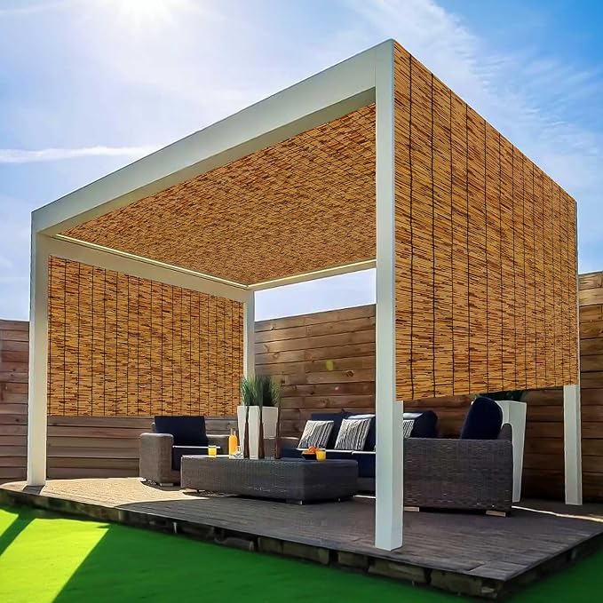 Bamboo Fencing–Handwoven, Bamboo wall Panel Outdoor Privacy Reed Screening - Image 5