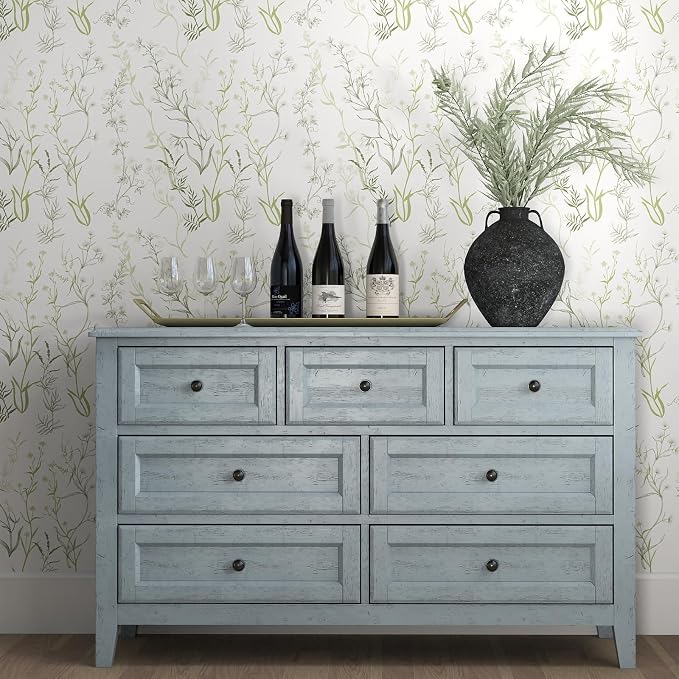 Timeet Floral Peel and Stick Wallpaper Botanical Wildflower Self Adhesive Wall - Image 5