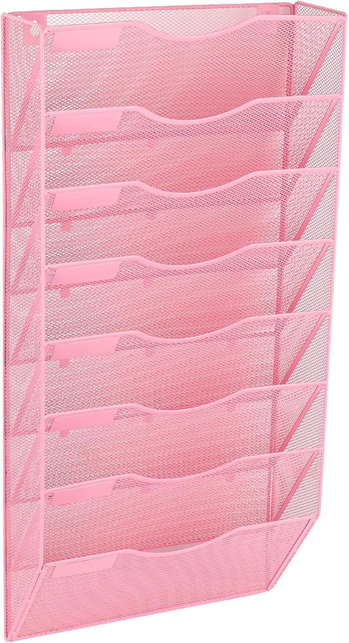 EASEPRES 8 Pocket Mesh Hanging Wall File Organizer, Wall Mounted Mail Paper - Image 8