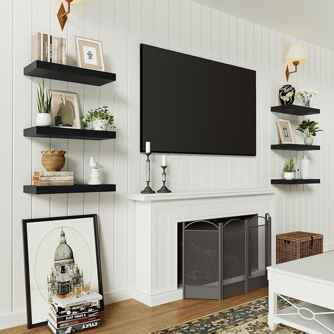 Vivelove Black Bathroom Shelves Over Toilet, Wall Shelf - Image 6