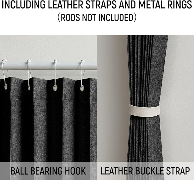 AJAZZ 100% Blackout Magnetic Door Curtain Accordion Doors Interior Closet Door - Image 6