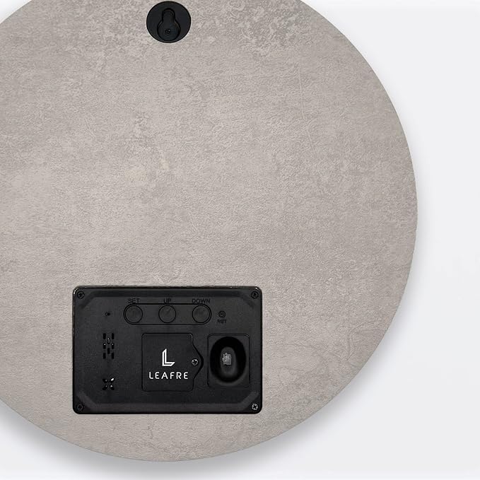 Minimalist LED Digital Wall Clock – USB Powered | Grey Concrete Style | 12/24 - Image 6