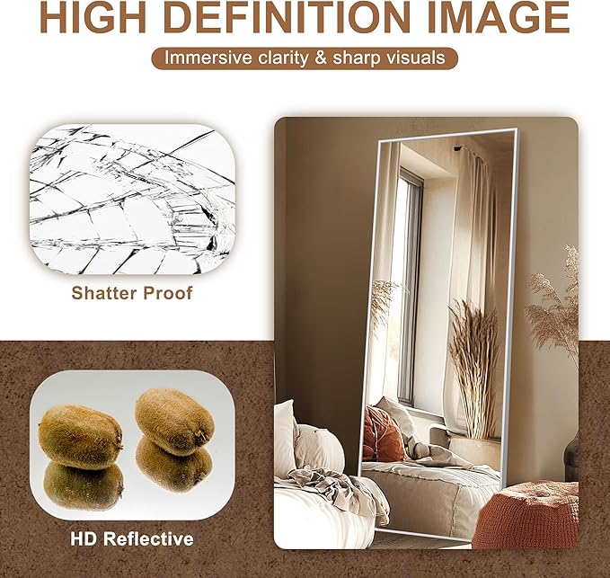Delma Full Length Mirror, Large Floor Mirror - Image 4