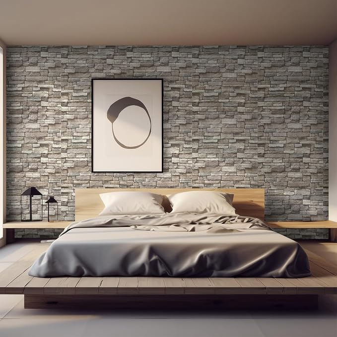 Yutianli 10PSC 3D Wall Panels Peel and Stick Faux Brick Wall Panels - Image 6