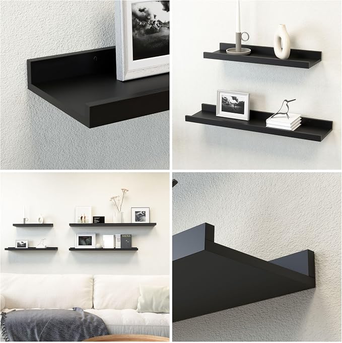Boswillon 55.1 Inches Long Floating Shelves, 2 Set Modern Wall Shelf - Image 4