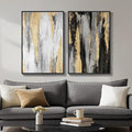 Large Framed Modern Abstract Wall Art Set of 2, Canvas Prints Paintings Artwork by Cuspin