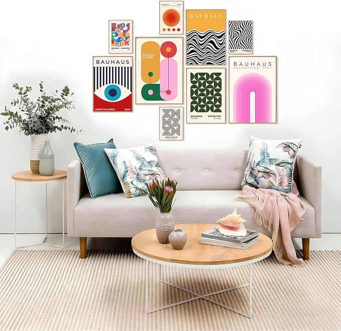KBKBART 9PCS Eclectic Wall Art Decor, Modern Maximalist Wall Prints - Image 4
