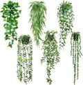 Sggvecsy Fake Hanging Plants 6 Pack Artificial Hanging Eucalyptus Plants Potted by Sggvecsy