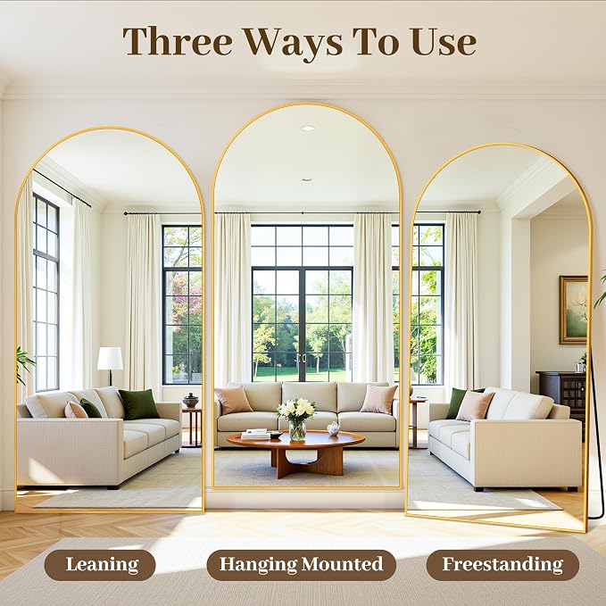 Suidia 82"x44" Arched Full Length Mirror - Image 7
