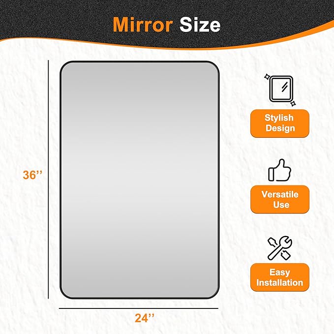 Delma Bathroom Mirror, High-Definition Vanity Mirror, Versatile Mirror - Image 8