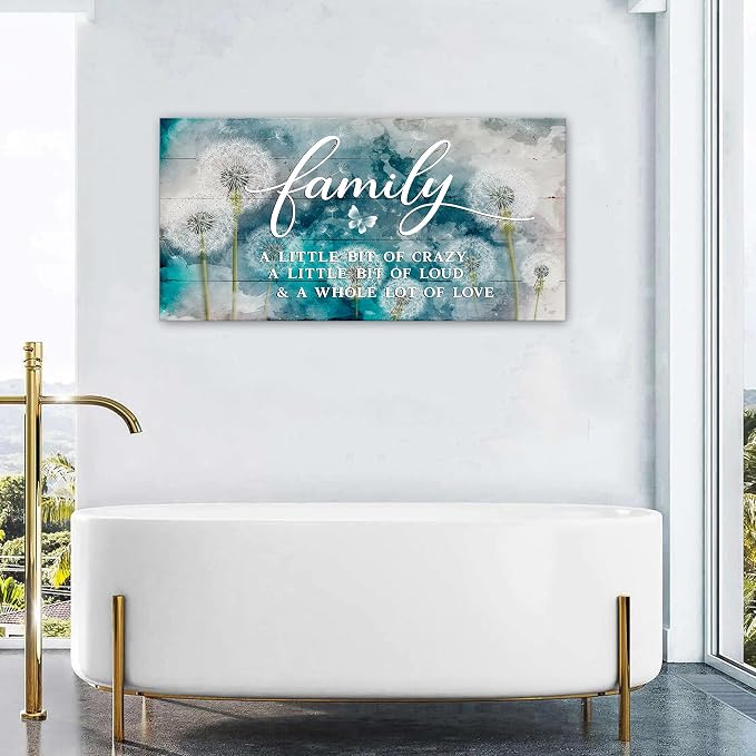 AIYISU Family Wall Art Farmhouse Wall Decor Inspirational Family Saying Canvas - Image 5