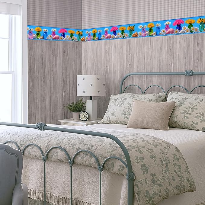 Wildflower Vase Wallpaper Border 196x4 Inch Removable Wall Border Peel and - Image 7