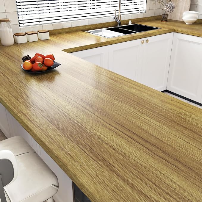 WESTICK Brown Wood Peel and Stick Wallpaper Light Wood Grain Contact Paper - Image 2