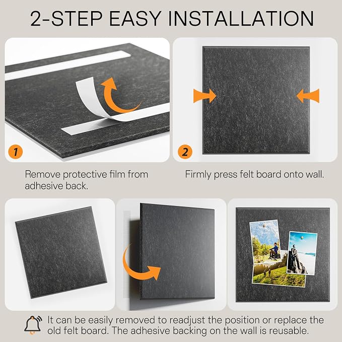 MaxGear Large Cork Board for Wall 36" x 24", Dark Gray Bulletin Board, 6 Pack - Image 5