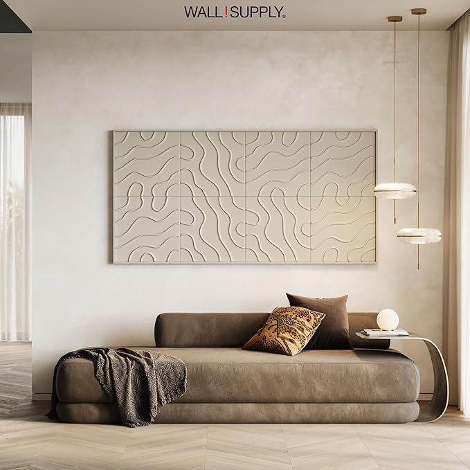 Wall!Supply - 3D Wall Panels – Flow Line Cashmere Wall Covering - Lightweight - Image 6