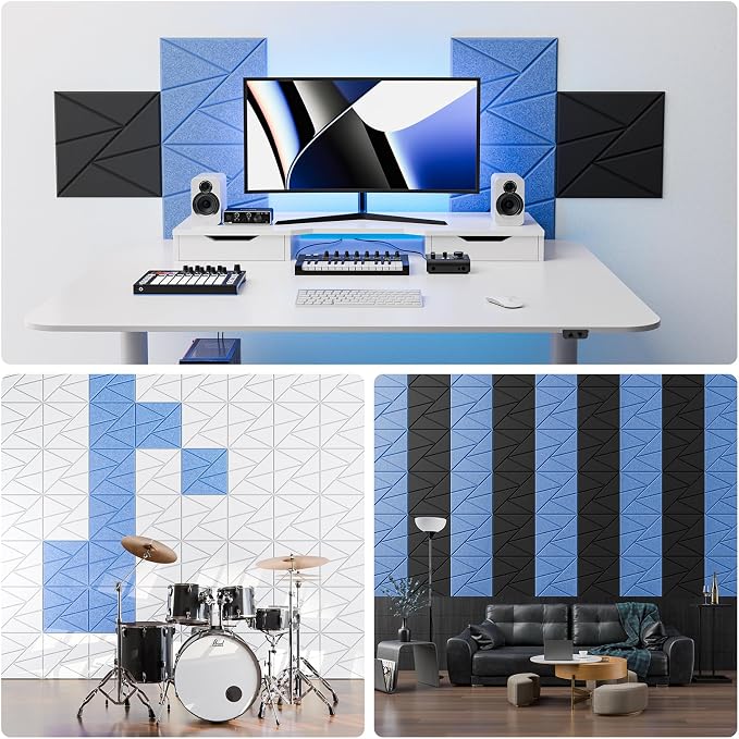 22 Pack Acoustic Panels with Self-Adhesive, Sound Panels High Density, - Image 4