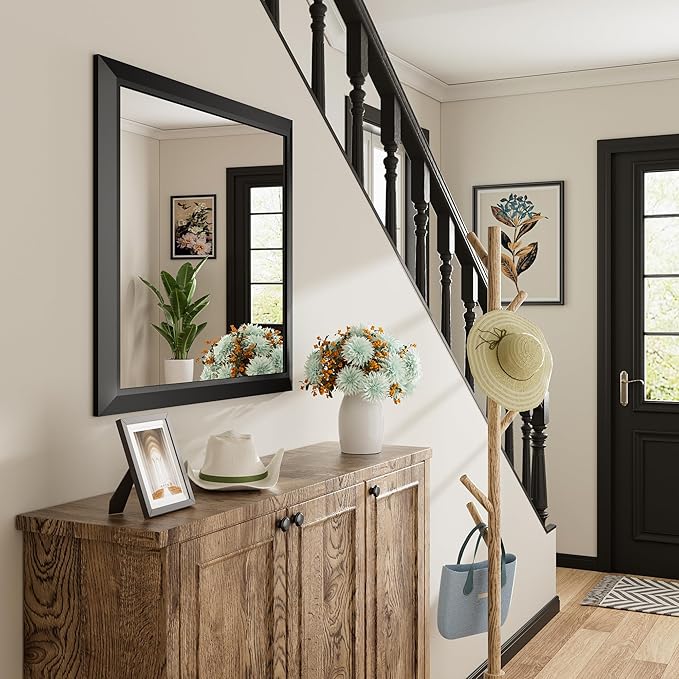 Briivue 24x32 Inch Black Bathroom Mirror - Image 9