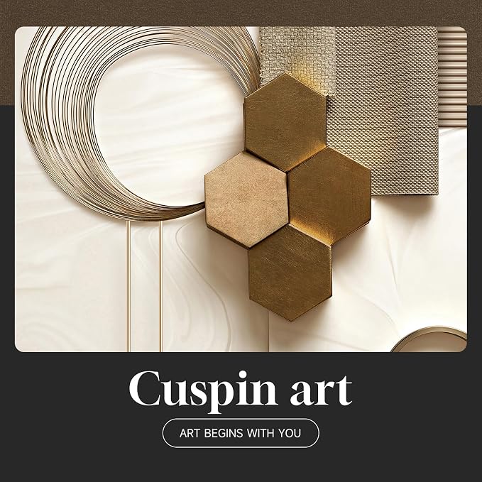 Large Framed Modern Luxury Gold Wall Art - Image 7