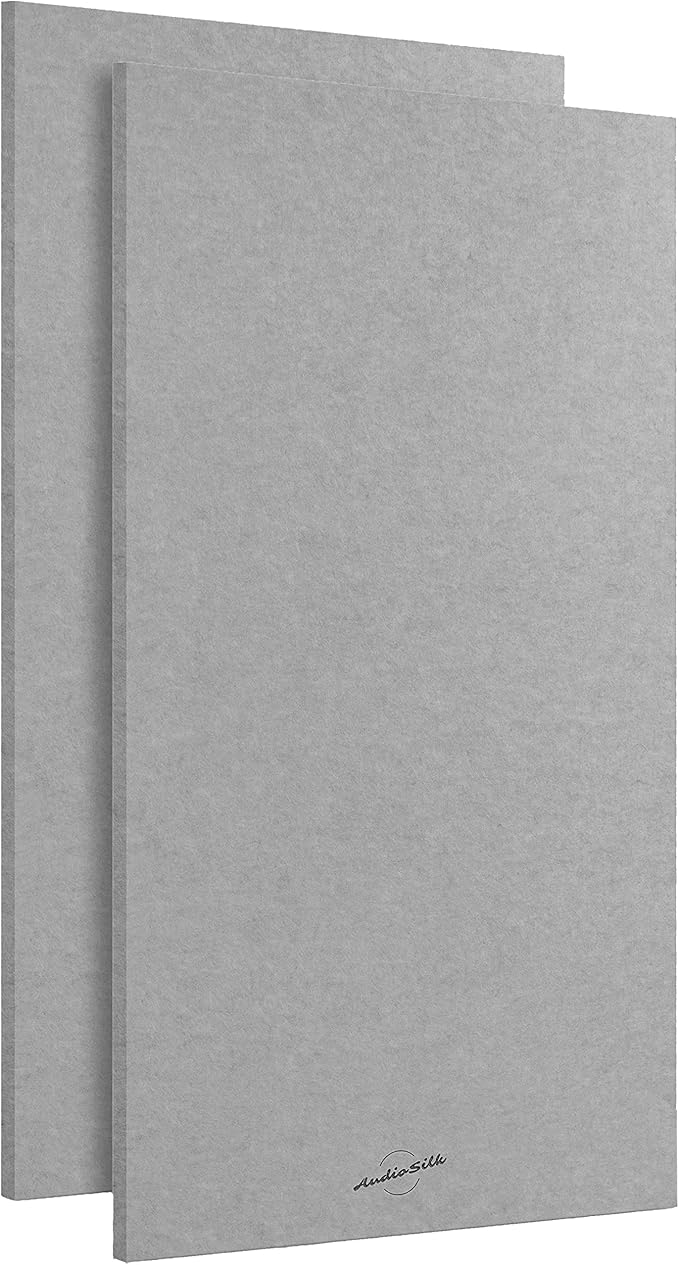 Acoustic Panels, 2 Pack, Mid Grey by AudioSilk