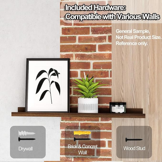 Floating Shelves for Wall Decor, Long Wall Mounted Storage Shelf for Bedroom - Image 5