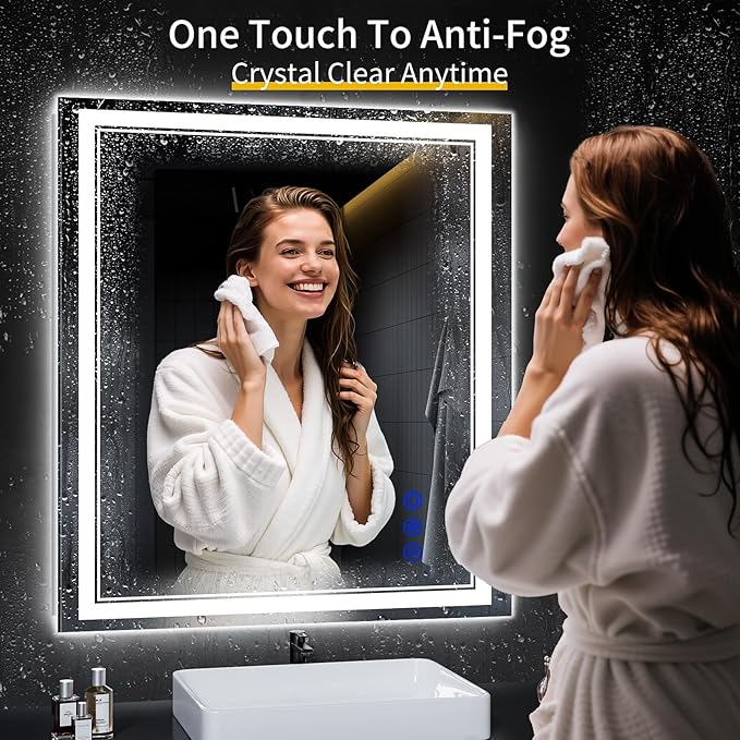 40"x36" LED Bathroom Mirror - Image 4