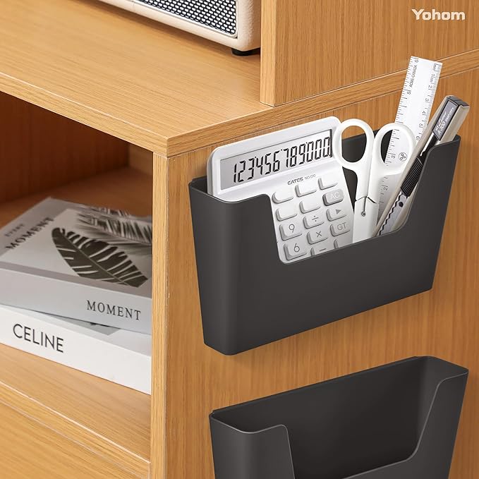 YOHOM Adhesive File Holder Plastic Document Folder Door No Drilling Mount Mail - Image 4