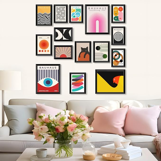 LANCHI95 15 PCS Boho Wall Decor– Mid Century Modern Wall Art Boho Posters - Image 4