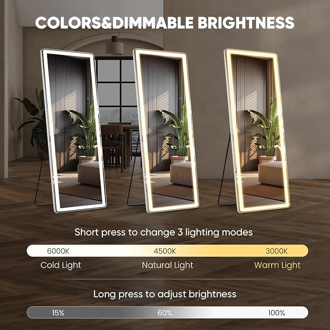 DUMOS LED Full Length Mirror, Dressing Room, Living Room - Image 3