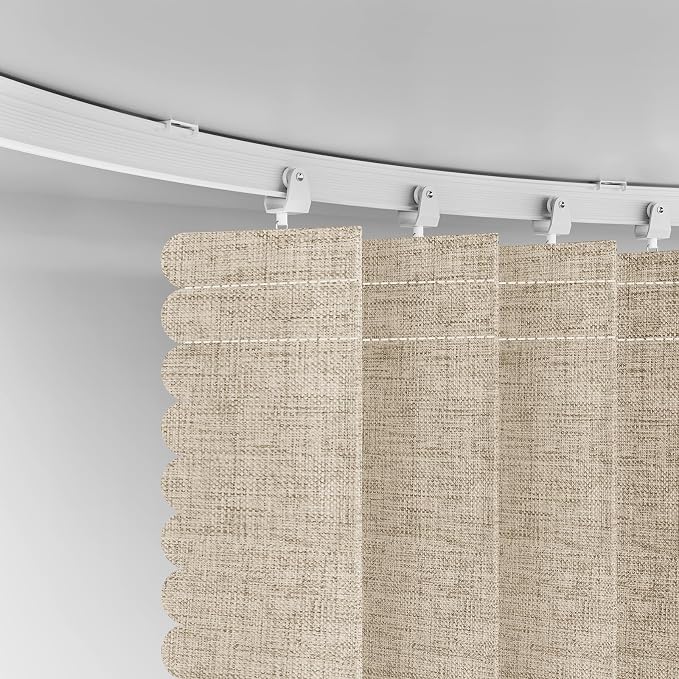 100% Blackout Room Divider Curtains Ceiling Curtain Track Sets Blackout - Image 4