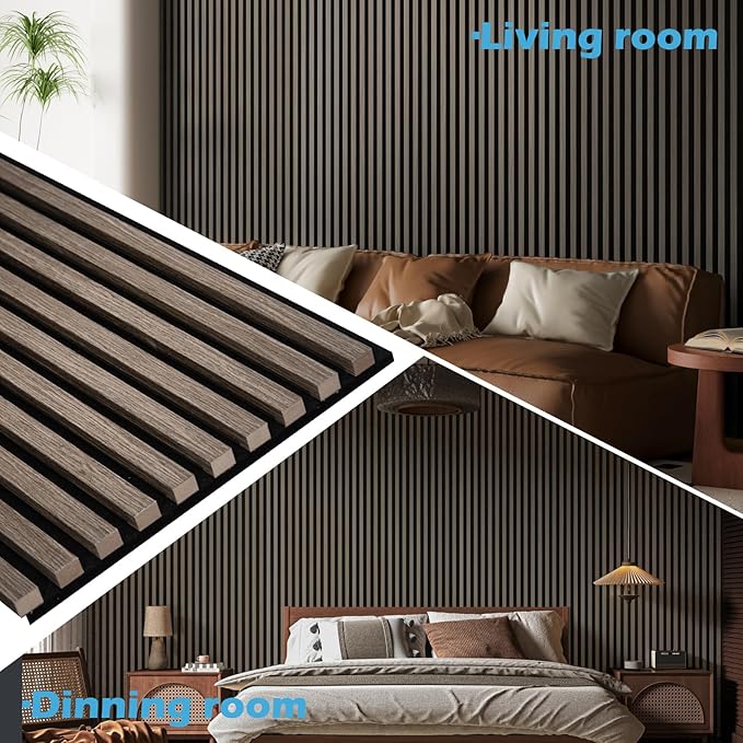 Art3d 4-Pack 108" x 12" Acoustic Wood Panels - Image 3