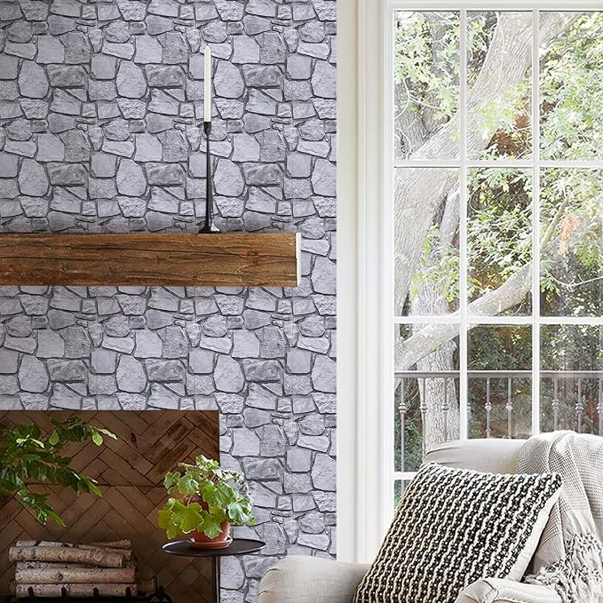 Commomy 3D Faux Stone Peel and Stick Wall Tiles - Image 9