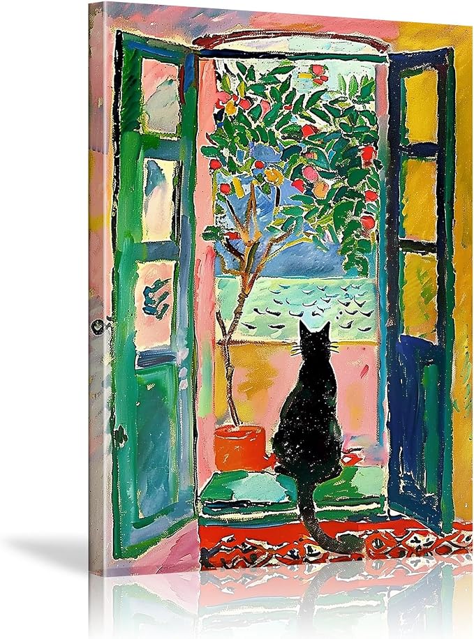 ALMLZL Henri Matisse Wall Art Cat in Famous Henri Matisse The Open Window - Image 9