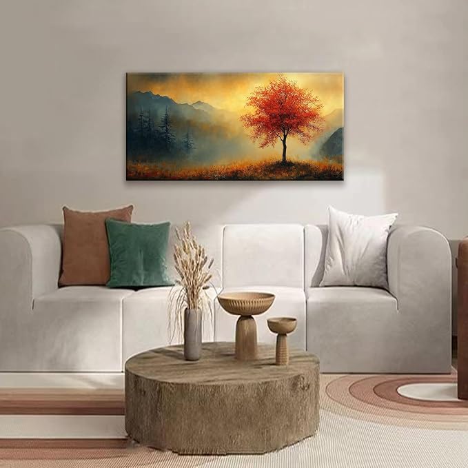 Suconvng Modern Canvas Art Wall Decor Tree Painting Aesthetic Home Decorations - Image 5