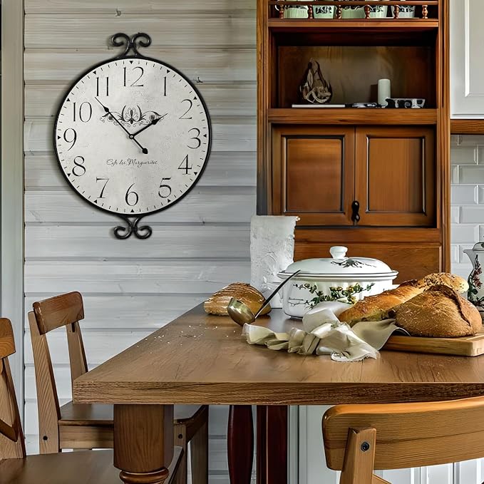 30 Inch Wall Clock for Living Room, Extra Large Farmhouse Wall Clock, Wrought - Image 6