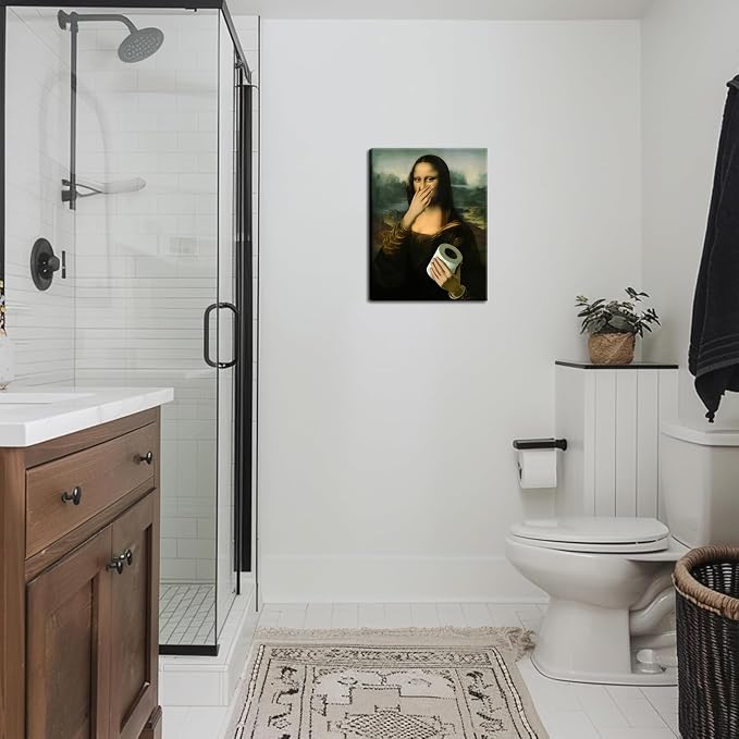 Funny Mona Lisa Canvas Wall Art - Image 4