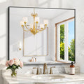 KOCUUY Bathroom Mirror 36"x40", Shatterpoof Large Vanity Mirror, Metal Framed by KOCUUY