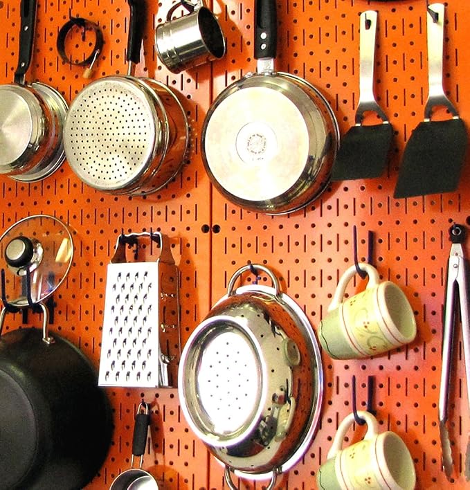 Wall Control 30-P-3232OR Orange Metal Pegboard Pack - Image 7