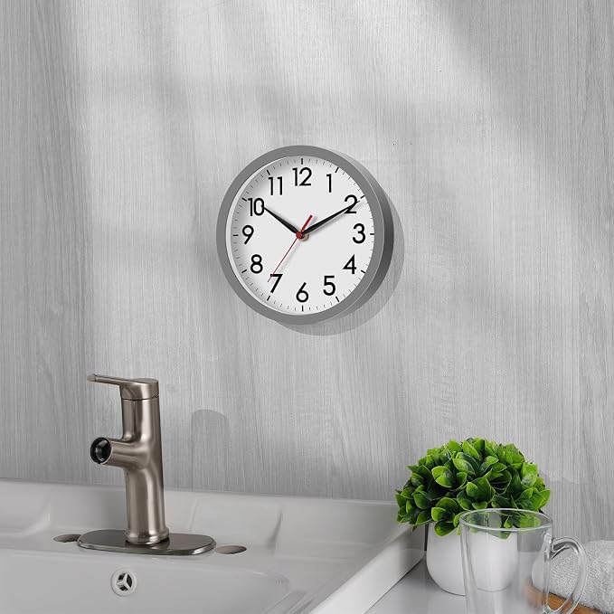 AKCISOT Wall Clock 8 Inch Silent Non-Ticking Modern Clocks Battery Operated - Image 5