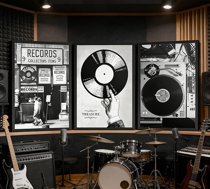 3Pcs Retro Music Poster Wall Art Fashion Black And White Photography Preppy - Image 5